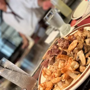 a plate of food on a table