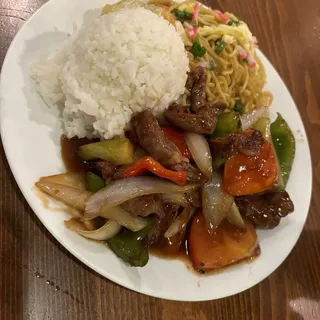Chopped Steak with Vegetables