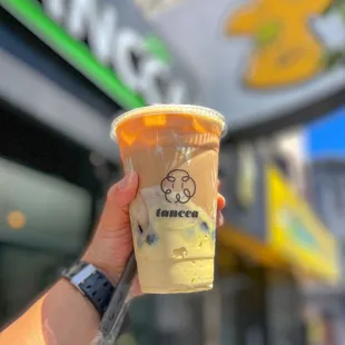 Royal Ceylon milk Tea w/ puff cream &amp; boba 8/22