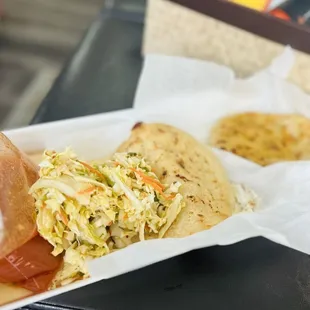 a sandwich and a tortilla