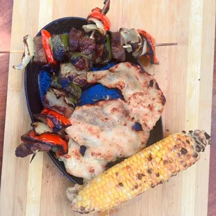 grilled chicken and vegetables