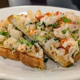Shrimp and lobster toast