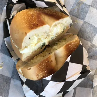 Flying penguin- egg salad