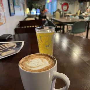 Mango Cart and a Mexican hot chocolate.