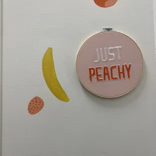 Sign by dressing room