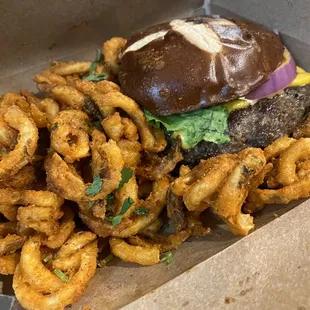 Tandoor Char Burger Chaat Fries