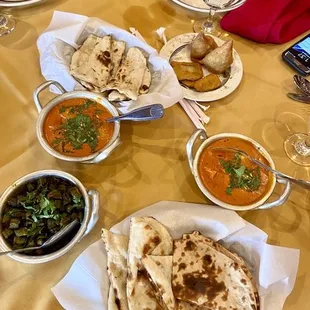 a table of food