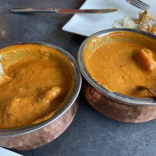 Chicken Tikka Masala and Shrimp masala