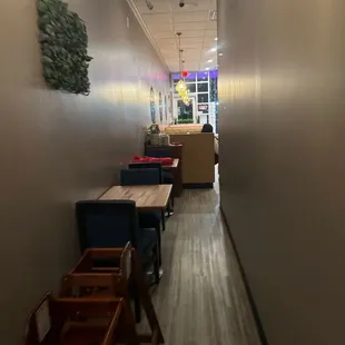 Bathroom hallway to dining area