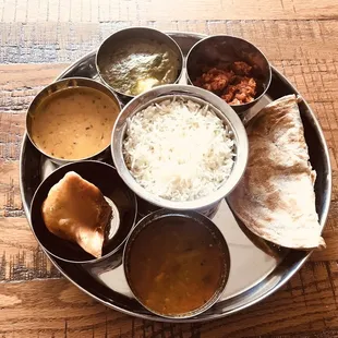 Delicious flavorful Lunch Thali.