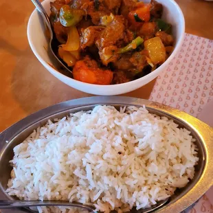 Balti Baingan with Basmati Rice