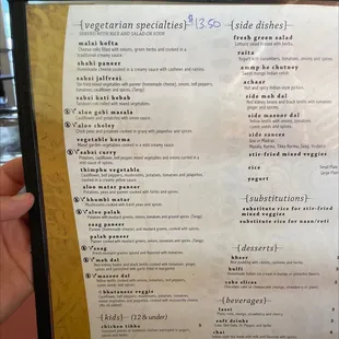 I came for the vegetarian dishes!
