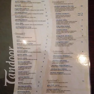 Lunch menu 1