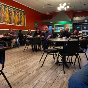 people sitting at tables