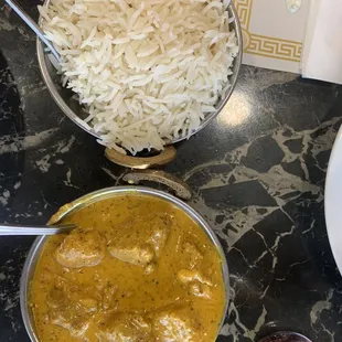 Lamb curry and Basmati Rice
