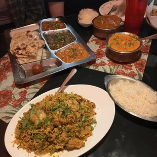 Tandoor Special Biryani, Vegetable Platter, Chicken Patia