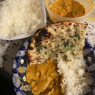 Shahi Paneer Garlic Naan