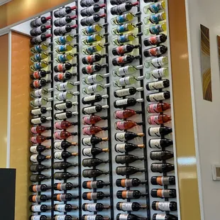 Mesmerizing wine wall (how do they reach the top?)