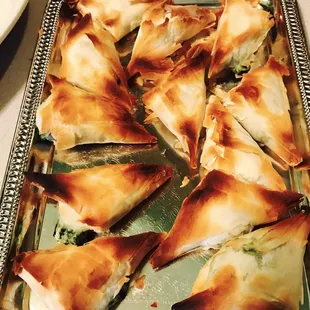 a tray of food on a table