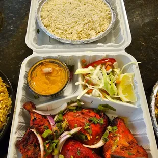 a variety of food items