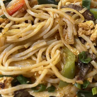 Chili Garlic Noodle's (medium spice) with Beef - Delicious !!!