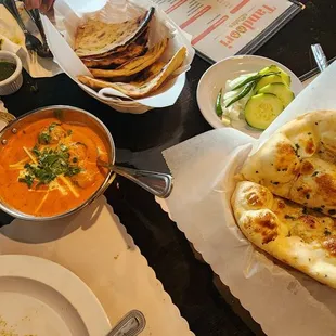 a variety of indian food