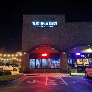 Outside. Storefront. Located in the same shopping center as Play It Again Sports.