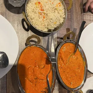 63. Plain Basmati Rice  53. Chicken Tikka 32. Chicken Makhani