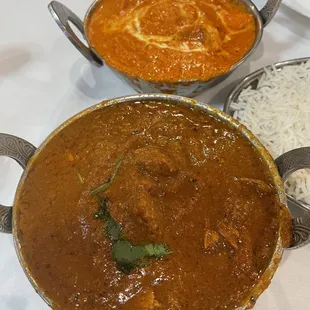 Curry Lamb and Butter Chicken