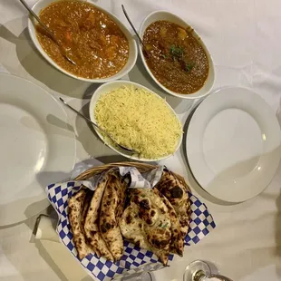 Chicken tikka, lamb dish