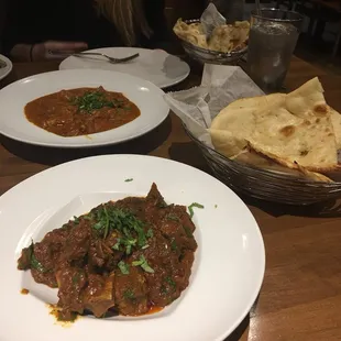 Dosa, chicken tikka masala, goat curry, naan!!