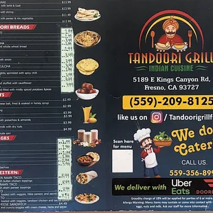 Menu as of 08/06/2023.