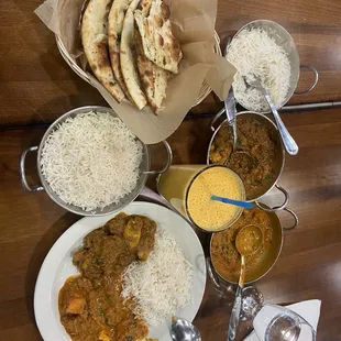 Chicken Curry Mango Lassi Garlic Naan