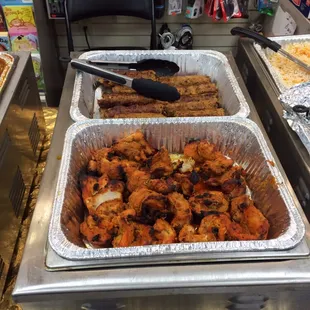 Grilled chicken (front) and ground chicken (back)