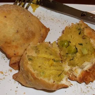 The inside of a Samosa.