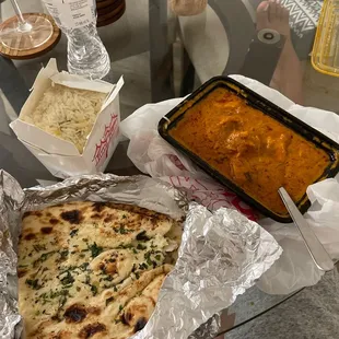 Butter Chicken  Garlic Naan Bread