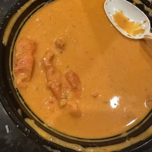 Butter Chicken with barely 3 pieces of chicken. So watery and bland.