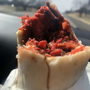 Tandoori chicken wrap