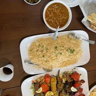 a table full of food