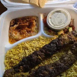 Chicken kabob plate