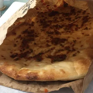 Spicy naan. Folks weren&apos;t kidding. It&apos;s huge. Tasty too.