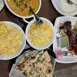 Paneer Korma with garlic naan