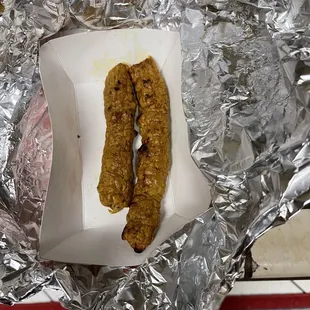 Old Chicken sheesh kabob that tasted like rubber.