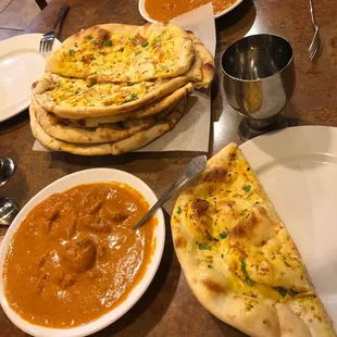 Chicken Tikka Masala with garlic Naan