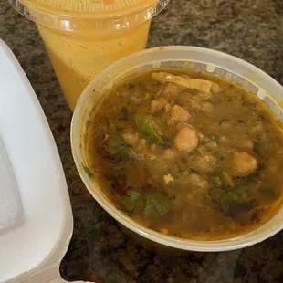 Chana Masala - THE BEST!!! and Mango Lassi - so good that we drank it all before we got home