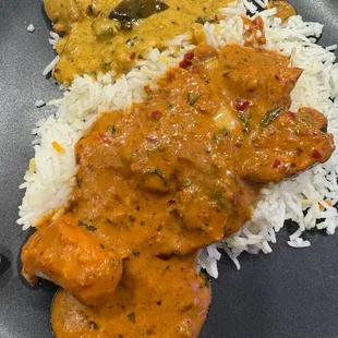 Chicken Goa and Chicken Tikka Mughlai