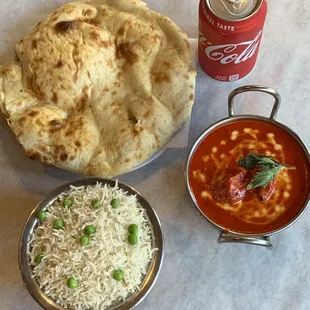 Chicken Tikka Masala with Plain Naan