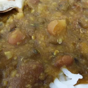 Catered Lunch: Dal Makhni (best entree of my plate)...