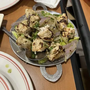 a plate of food on a table