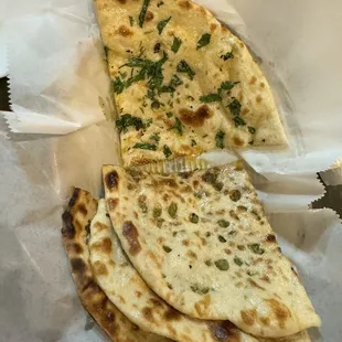 Garlic Naan and Bullet Naan